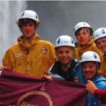 British students who abseiled down the Kaieteur Falls