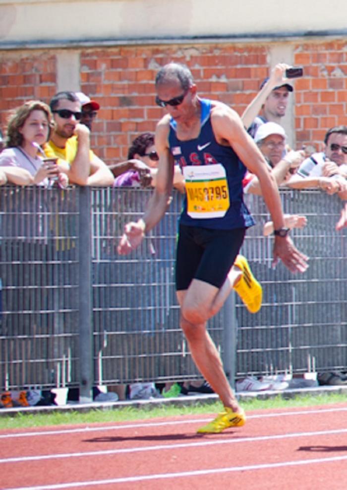 Raymond Hall at the World Masters Athletic Championship in Porto Allegre, Brazil