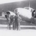 Alex Phillips (right) with two fellow Royal Airforce pilots