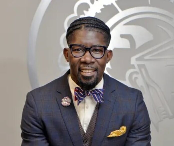 Former Olympian Dr. Ian Roberts who currently serves as the Superintendent of Des Moines public schools